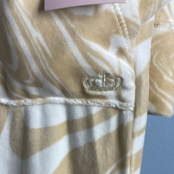 Juicy Couture Beachwood Swirl Micro Sherpa Lined Sweatsuit Sweatpants Medium Hoo - Picture 5 of 12